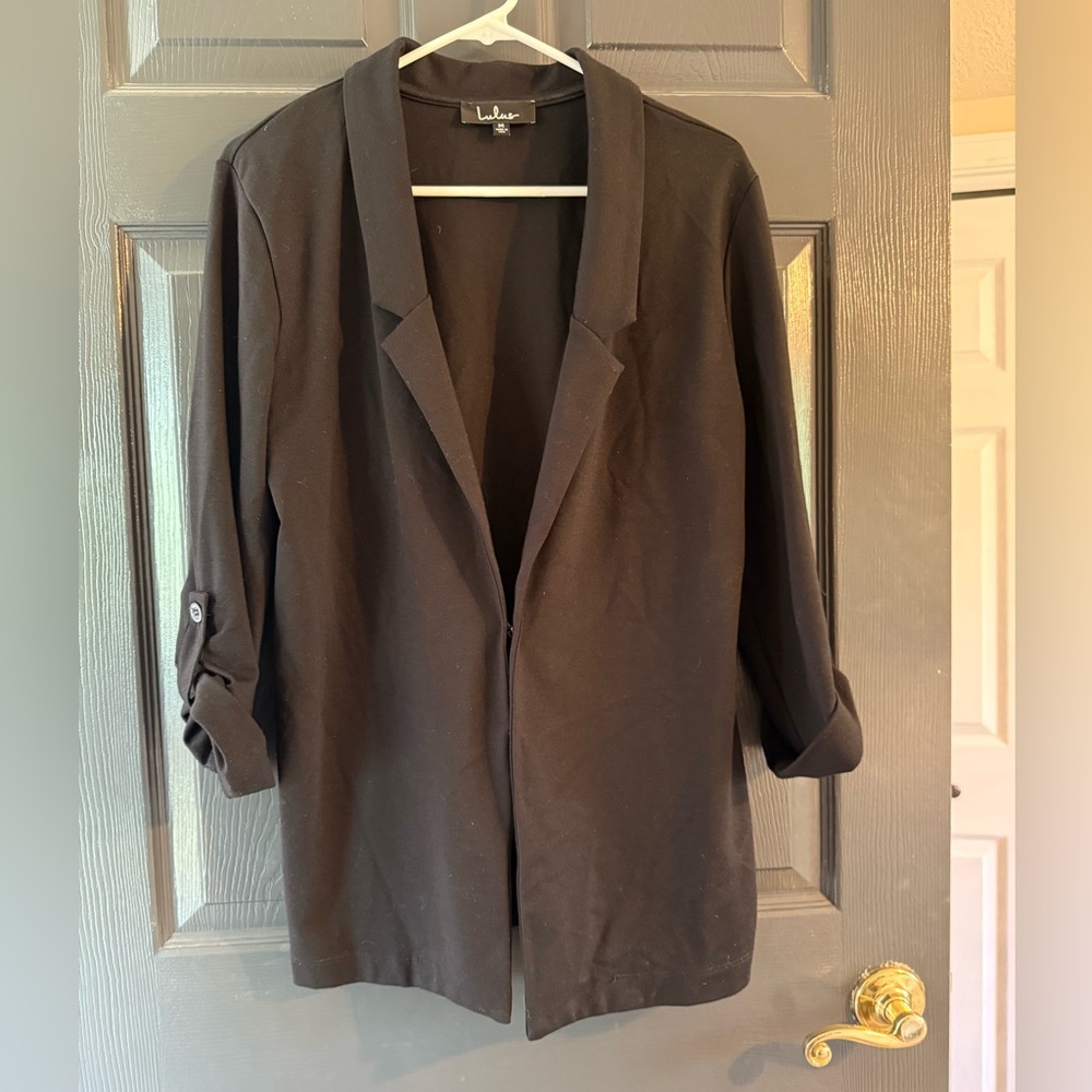 Lulu's Black Blazer Relaxed Suit Jacket Size Medium